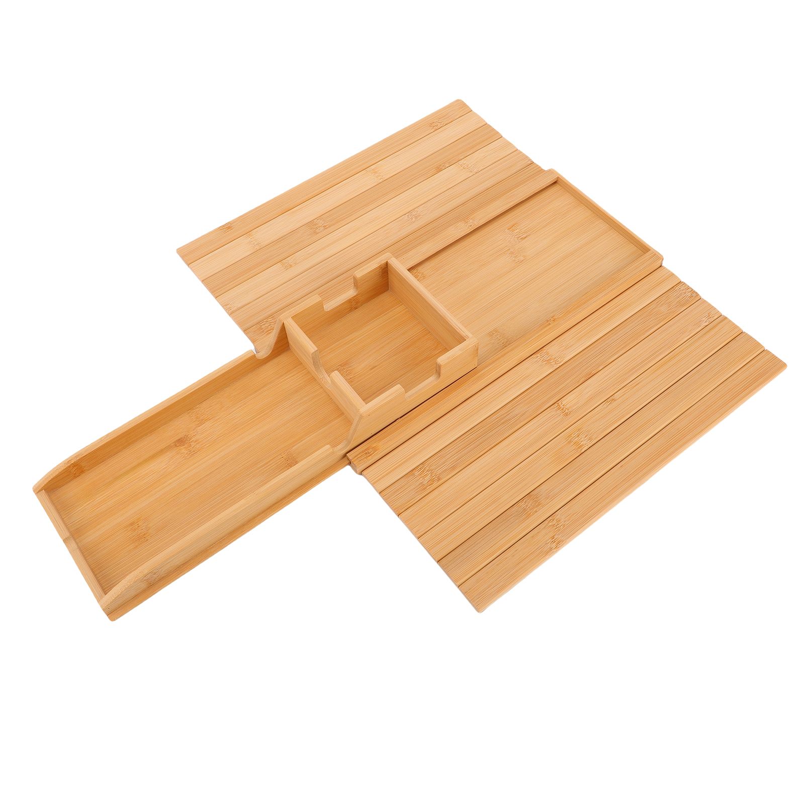 Wooden Sofa Arm Tray with Detachable Cup Holder Non Slip Foldable Couch view 6