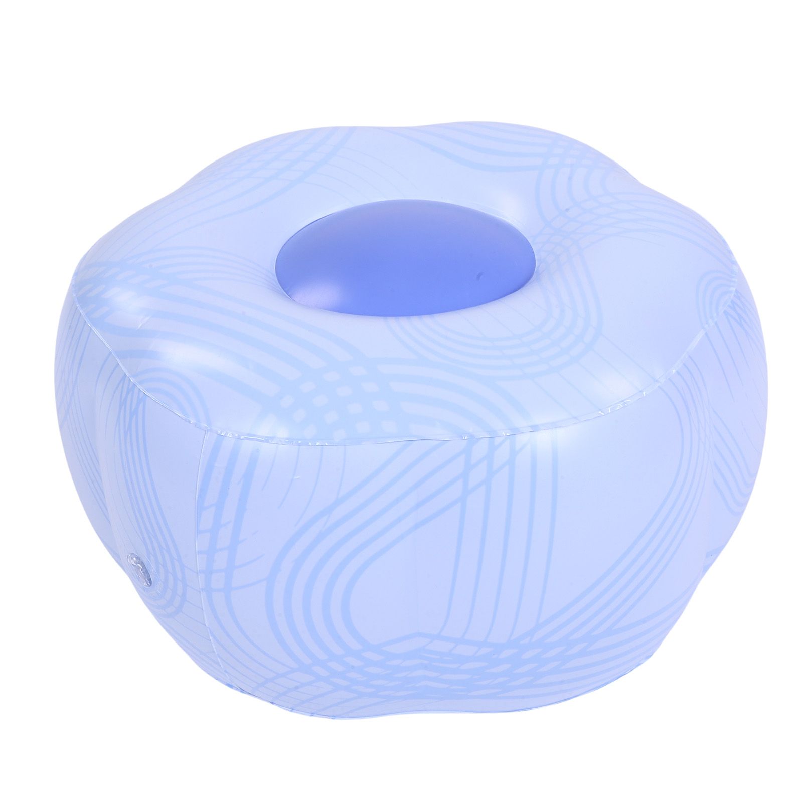 Inflatable Stool Blue Stripe Version Water Proof PVC Portable Inflatable Foot view 3
