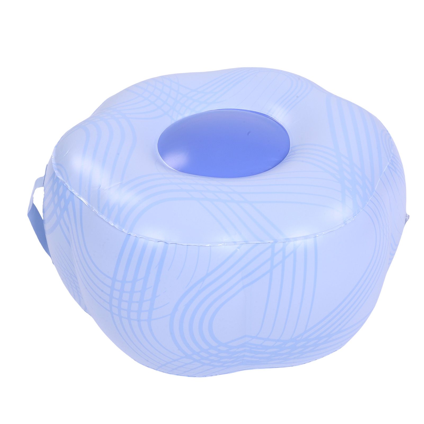 Inflatable Stool Blue Stripe Version Water Proof PVC Portable Inflatable Foot view 4
