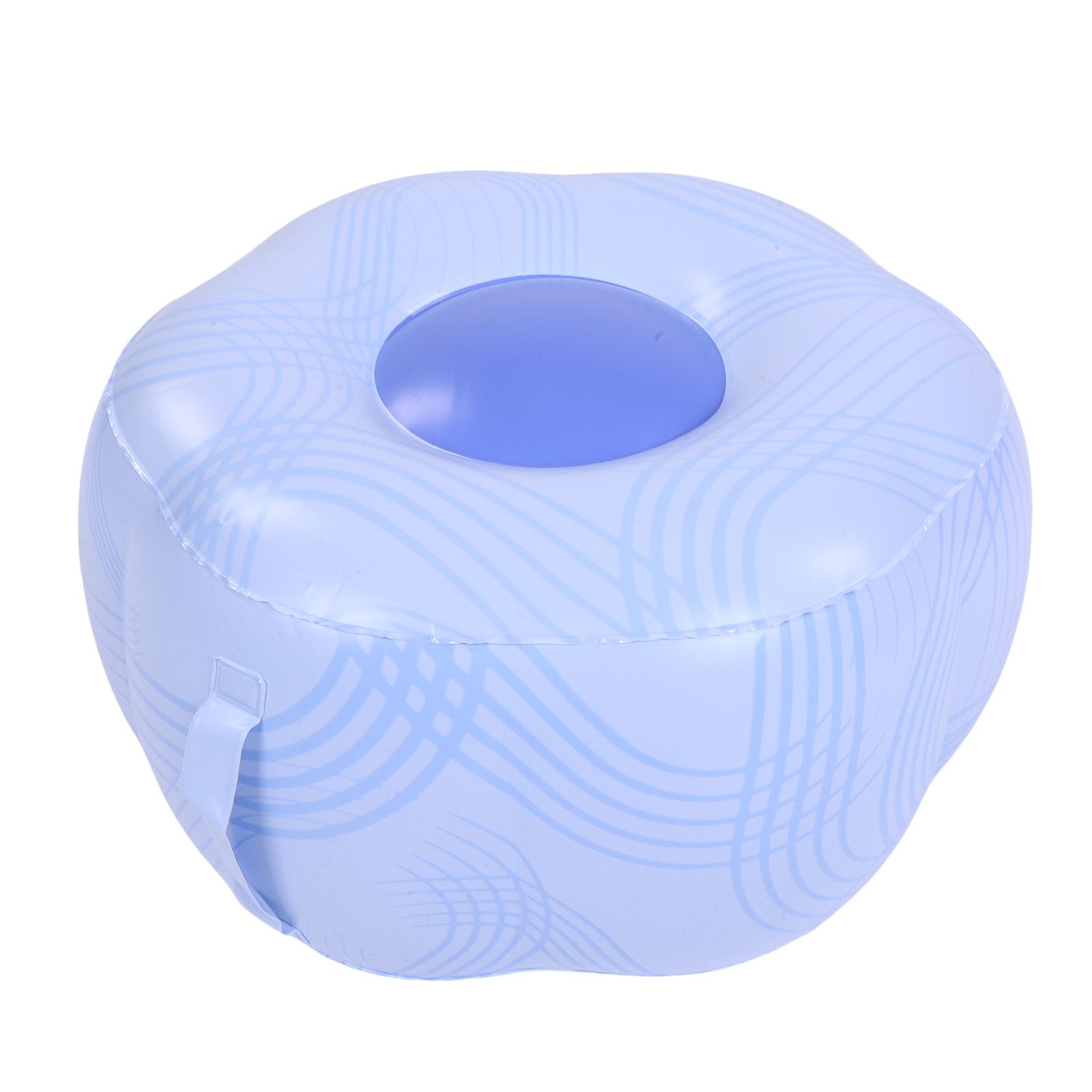 Inflatable Stool Blue Stripe Version Water Proof PVC Portable Inflatable Foot view 6