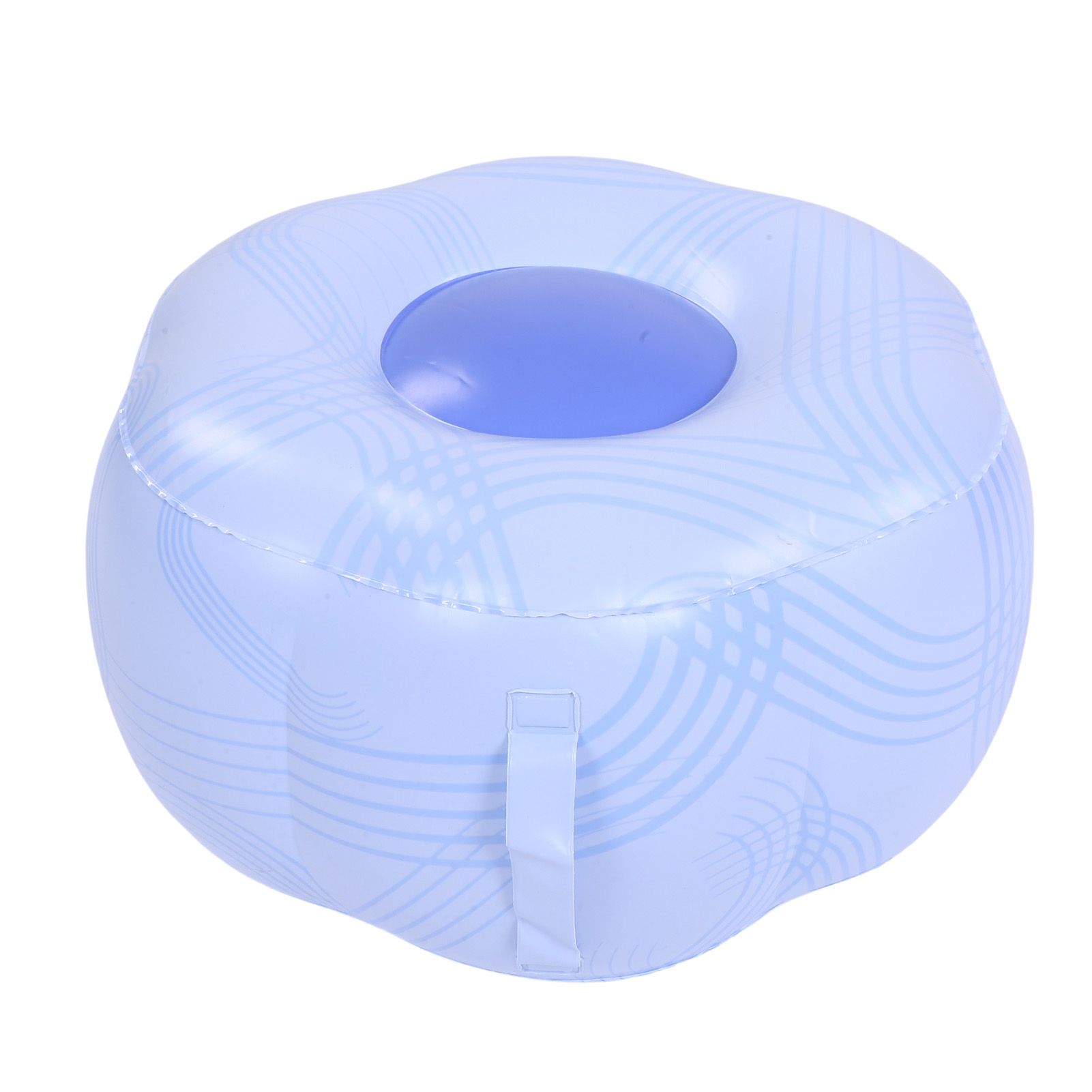 Inflatable Stool Blue Stripe Version Water Proof PVC Portable Inflatable Foot view 8