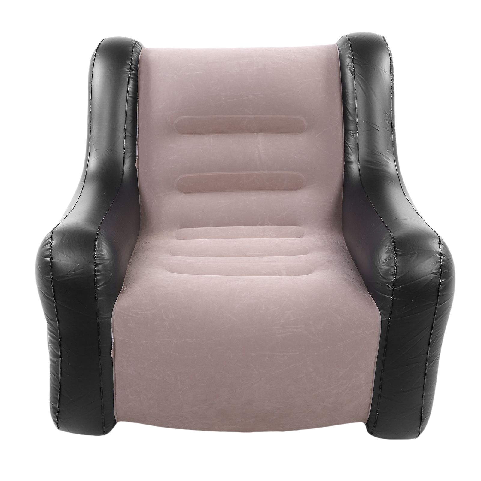 Inflatable Couch with Armrest PVC Flocking Blow Up Lounger Chair Folding view 3