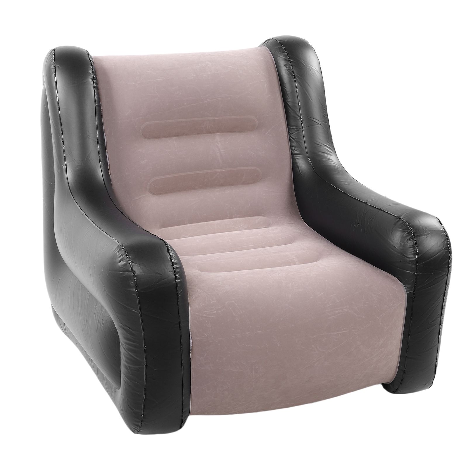 Inflatable Couch with Armrest PVC Flocking Blow Up Lounger Chair Folding view 6