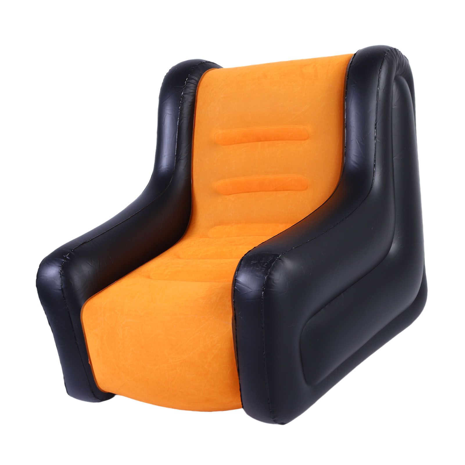 Inflatable Couch Single Sofa PVC Flocking Blow Up Sofa Chair with Armrest for view 4