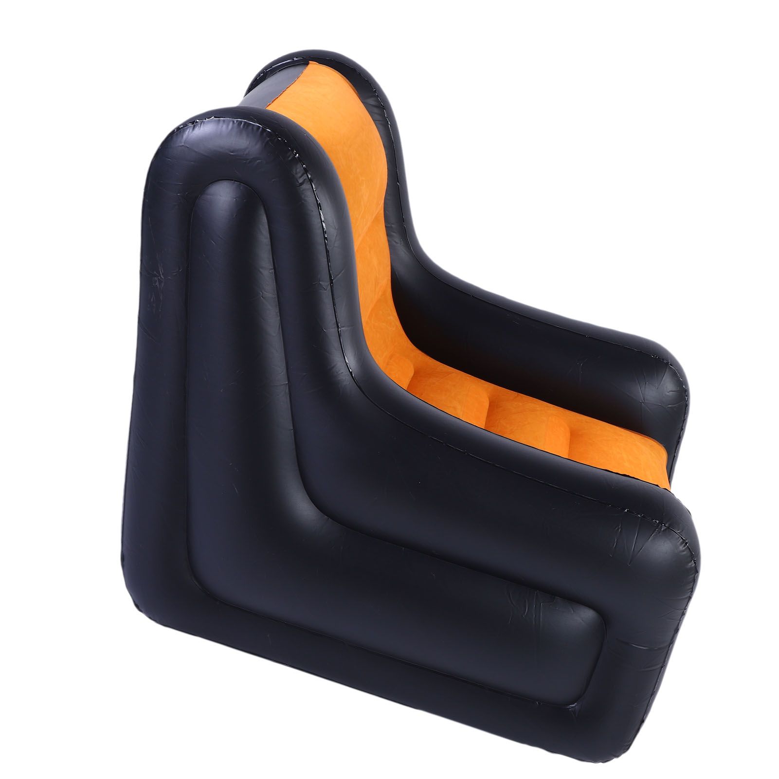 Inflatable Couch Single Sofa PVC Flocking Blow Up Sofa Chair with Armrest for view 6