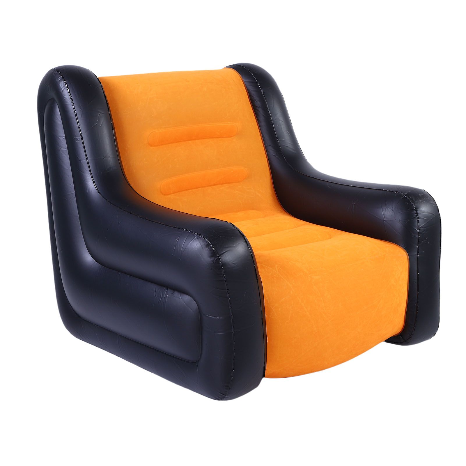 Inflatable Couch Single Sofa PVC Flocking Blow Up Sofa Chair with Armrest for view 10