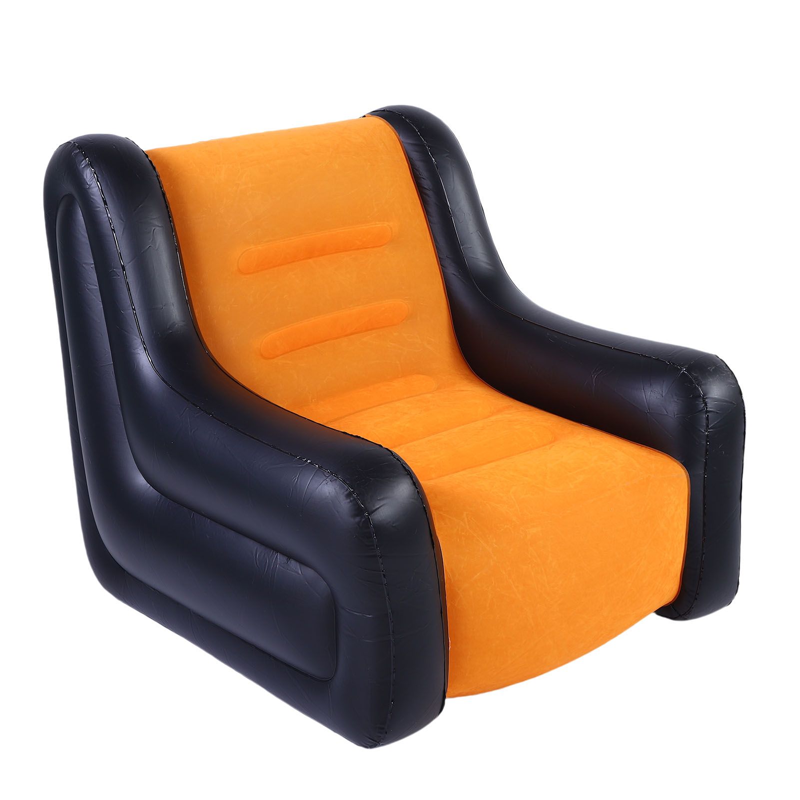 Inflatable Couch Single Sofa PVC Flocking Blow Up Sofa Chair with Armrest for view 11