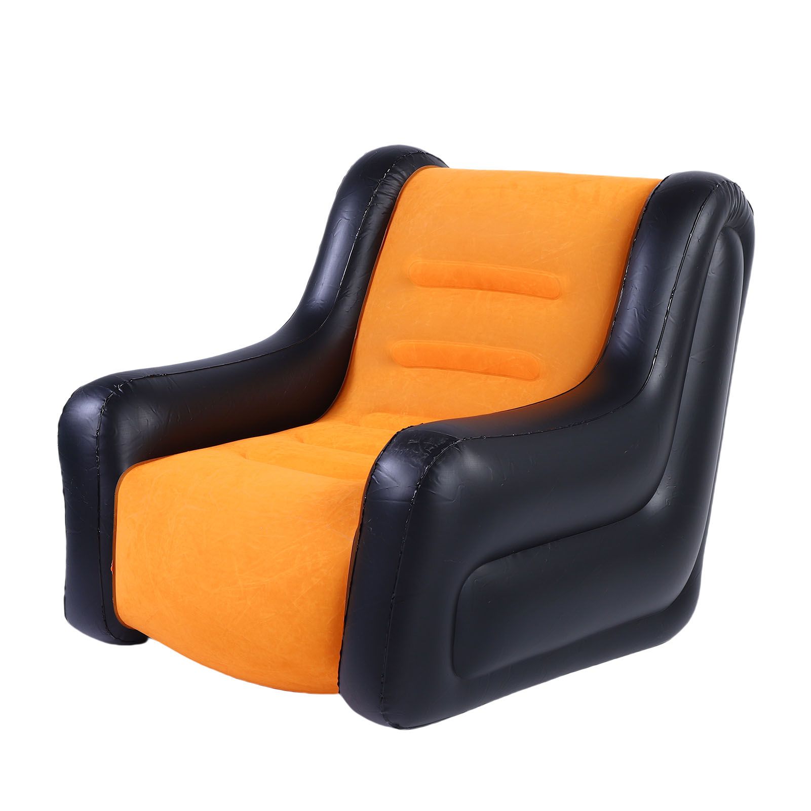 Inflatable Couch Single Sofa PVC Flocking Blow Up Sofa Chair with Armrest for view 12