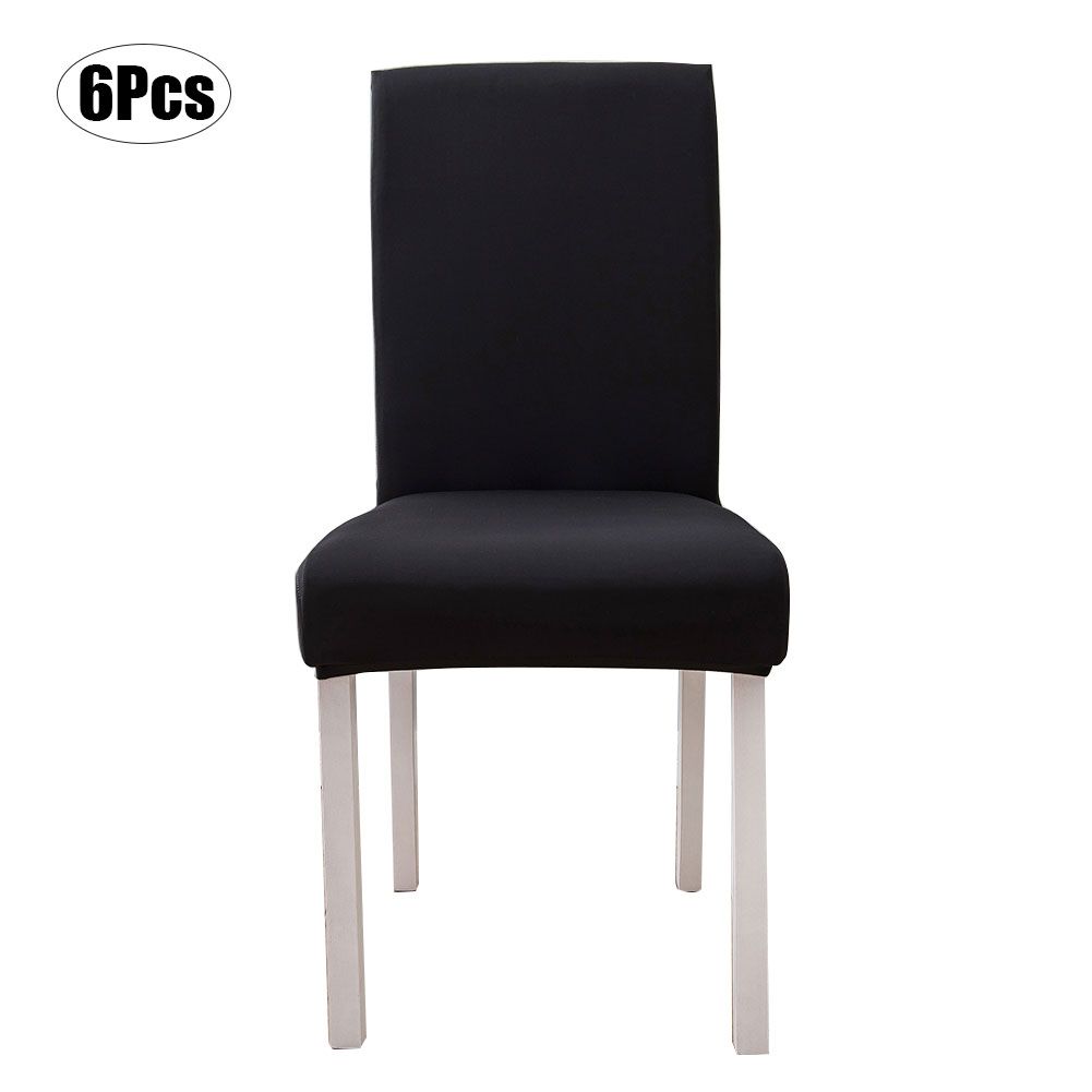 6Pcs Elegant Simple Style Polyester Elastic Chair Cover Furniture Accessories view 2