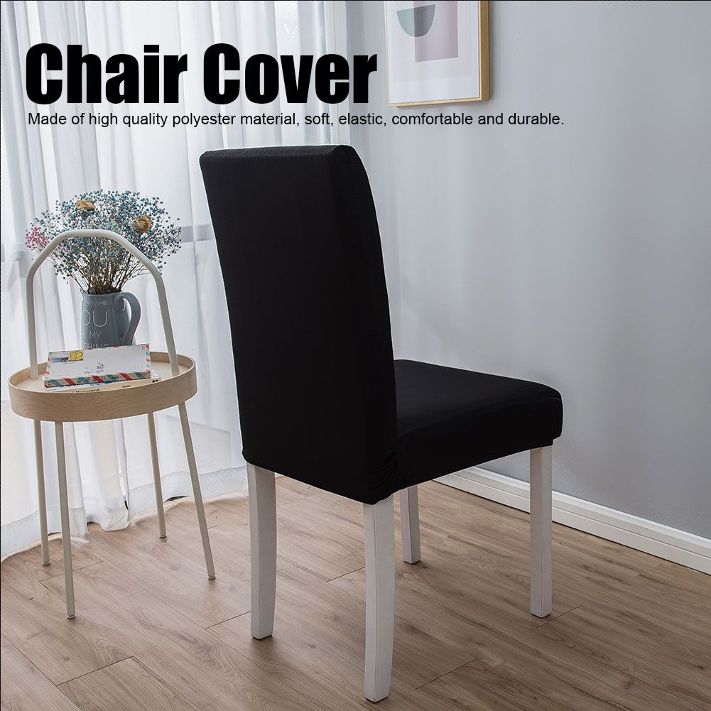 6Pcs Elegant Simple Style Polyester Elastic Chair Cover Furniture Accessories view 7