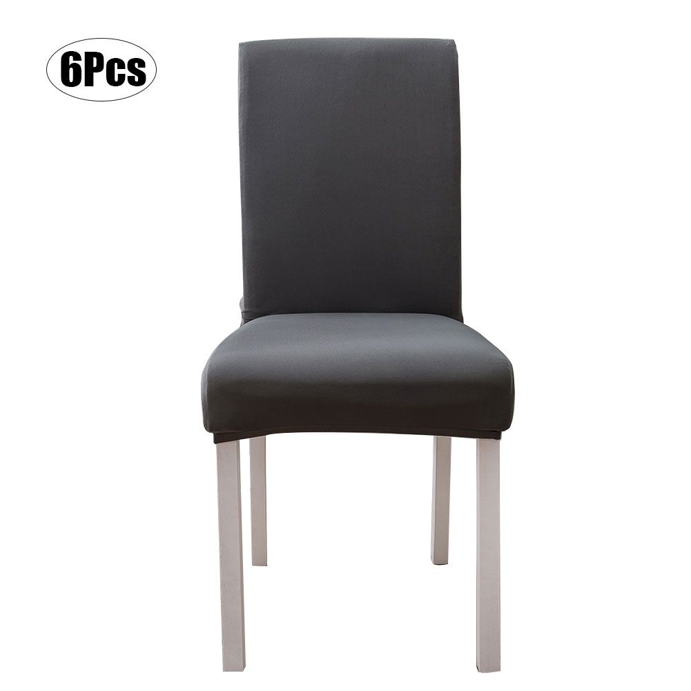 6Pcs Elegant Simple Style Polyester Elastic Chair Cover Furniture Accessories view 2