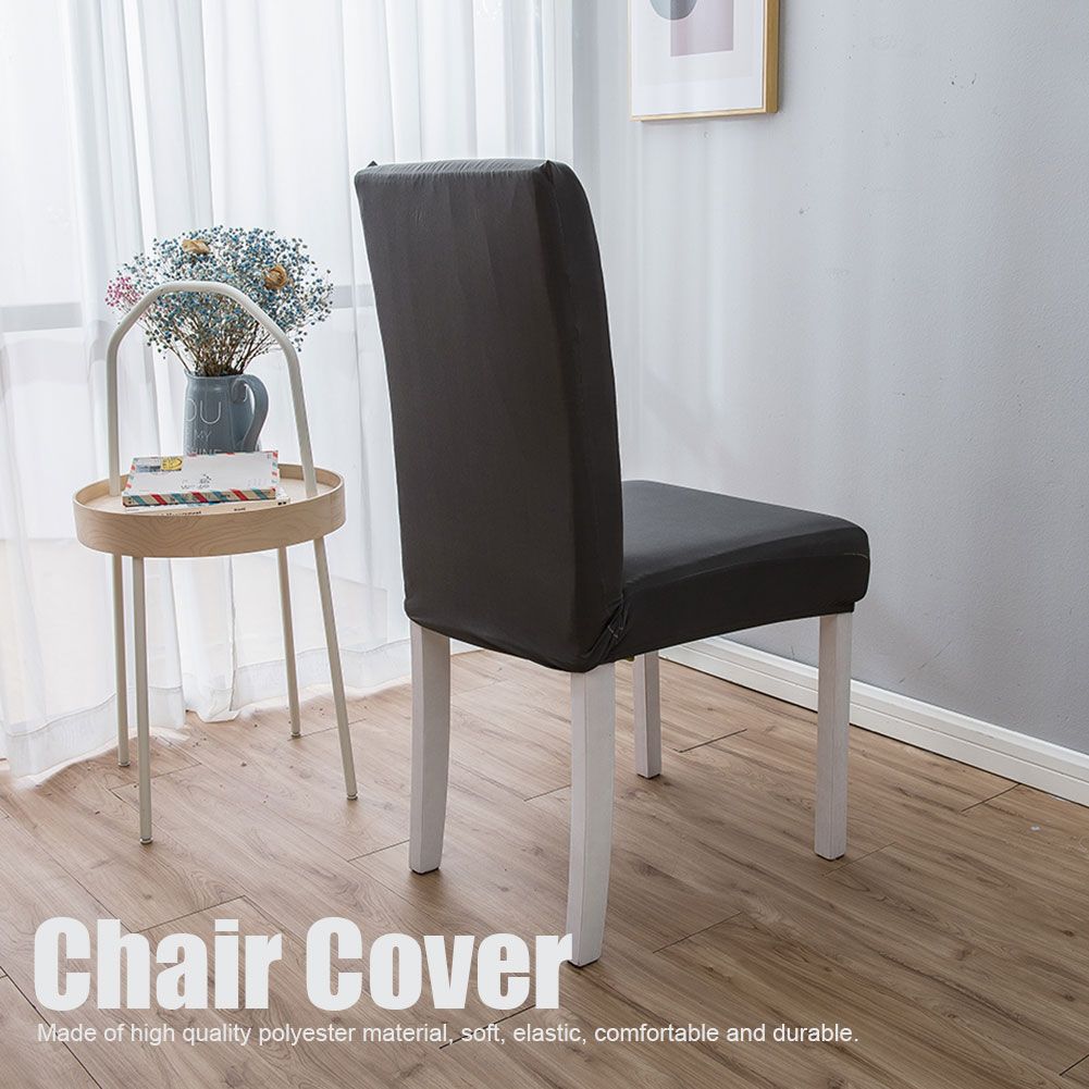 6Pcs Elegant Simple Style Polyester Elastic Chair Cover Furniture Accessories view 7