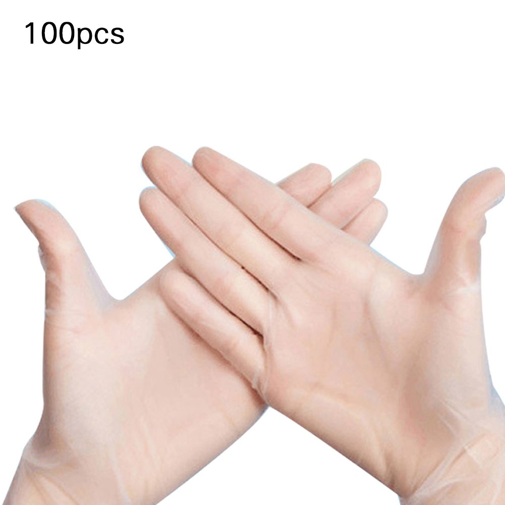 100pcs Disposable PVC Gloves High Elastic Gloves for House Cleaning Tattoo view 3
