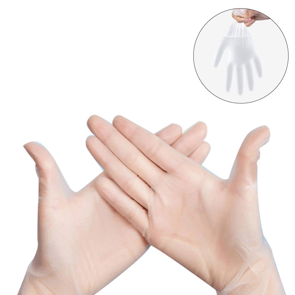 100pcs Disposable PVC Gloves High Elastic Gloves for House Cleaning Tattoo view 4