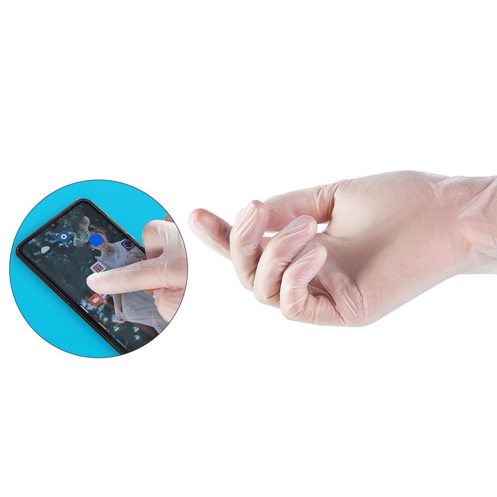 100pcs Disposable PVC Gloves High Elastic Gloves for House Cleaning Tattoo view 5