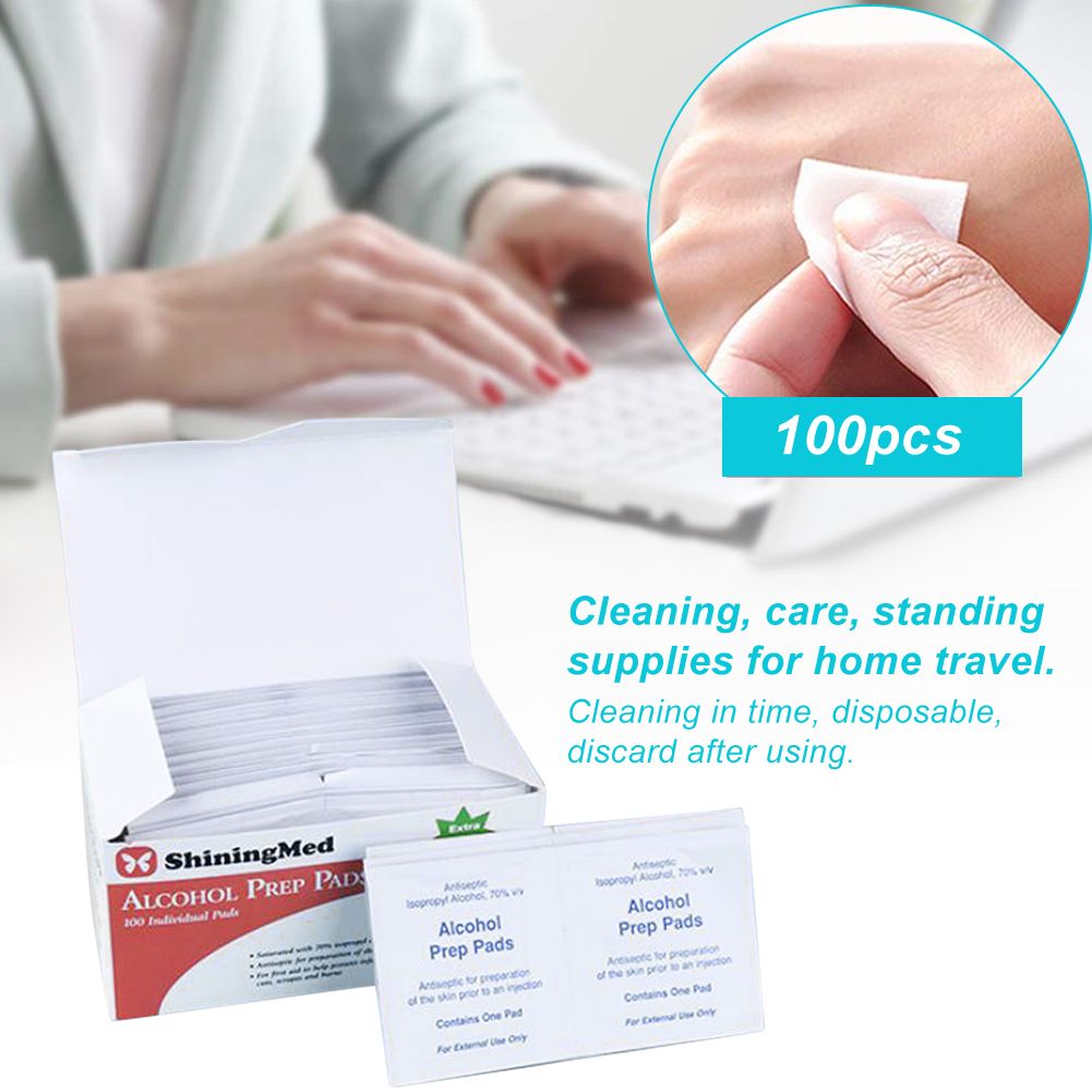 100Pcs Portable Disposable Non Woven Wipe Pad Cleaning Pads Wet Paper view 8