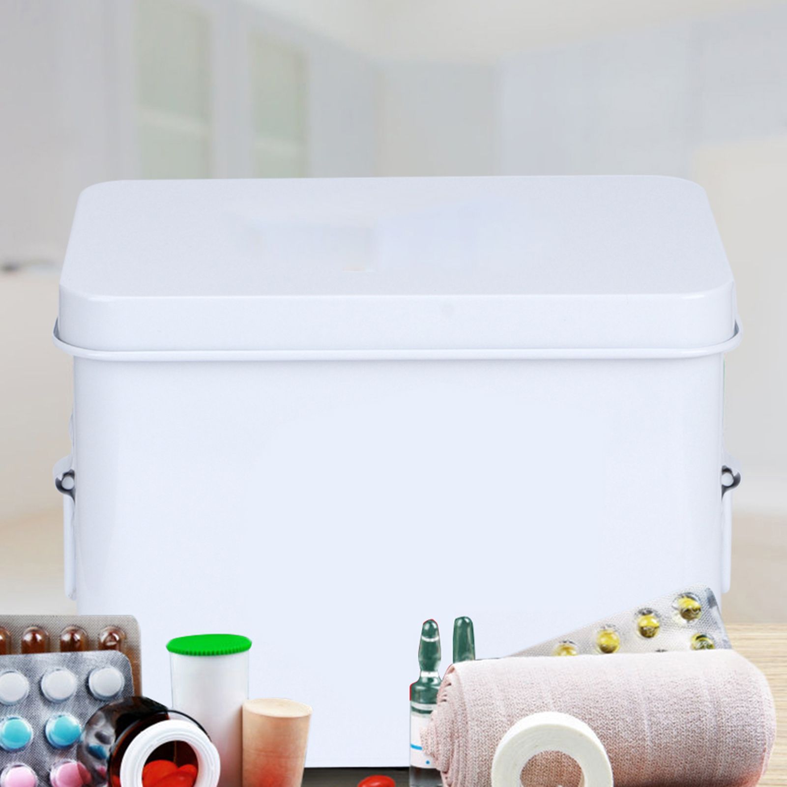 Multifunctional 2-Layer Family Medicine Box Case Storage Organizer for view 6