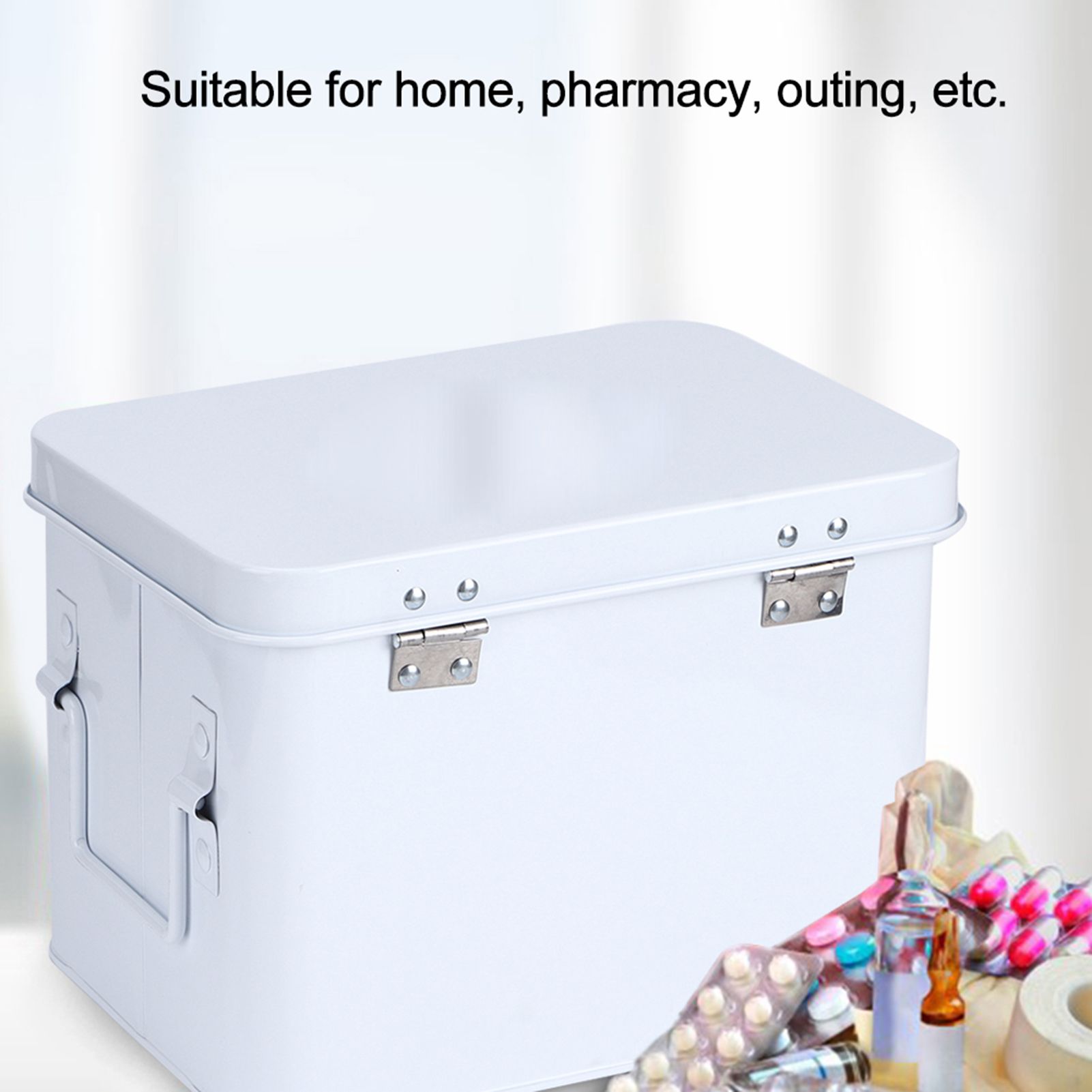 Multifunctional 2-Layer Family Medicine Box Case Storage Organizer for view 10