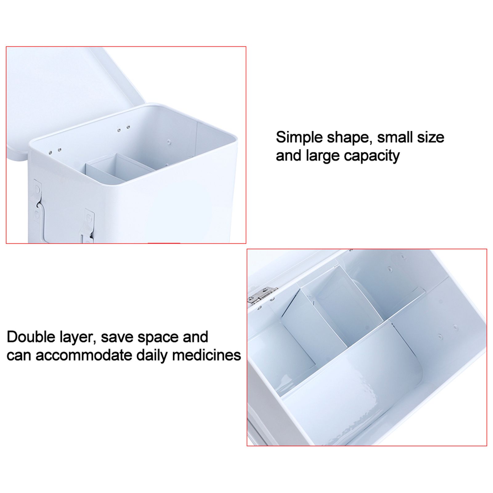 Multifunctional 2-Layer Family Medicine Box Case Storage Organizer for view 11