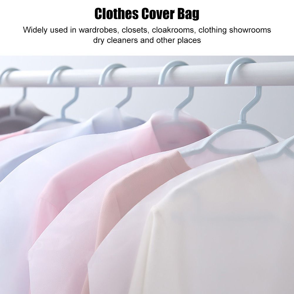 10Pcs Household Hanging Waterproof Clothes Storage Bag Coat Suit Dust Cover view 9