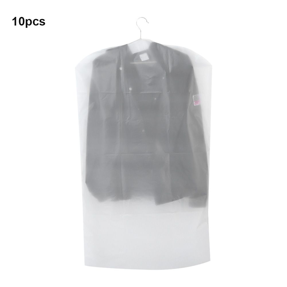 10pcs Hanging Clothes Garment Bag Translucent Suit Overcoat Clothes Dust Cover view 2