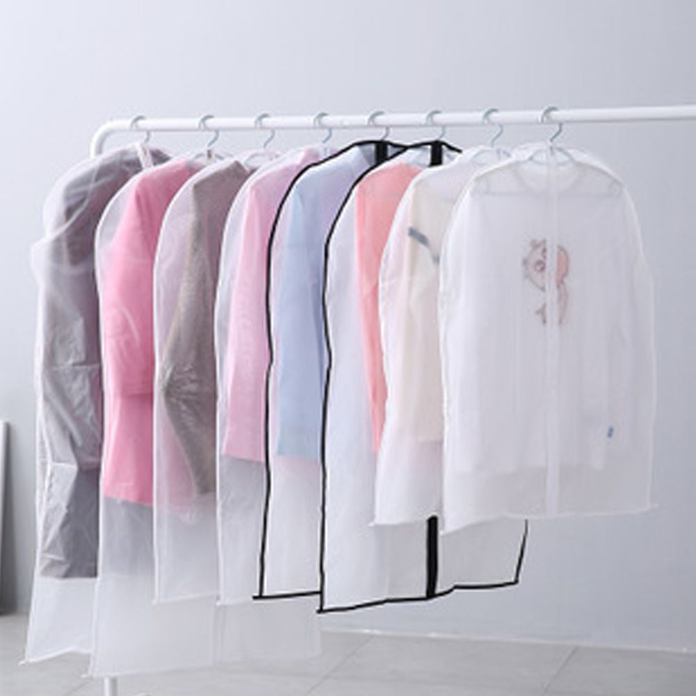 10pcs Hanging Clothes Garment Bag Translucent Suit Overcoat Clothes Dust Cover view 5