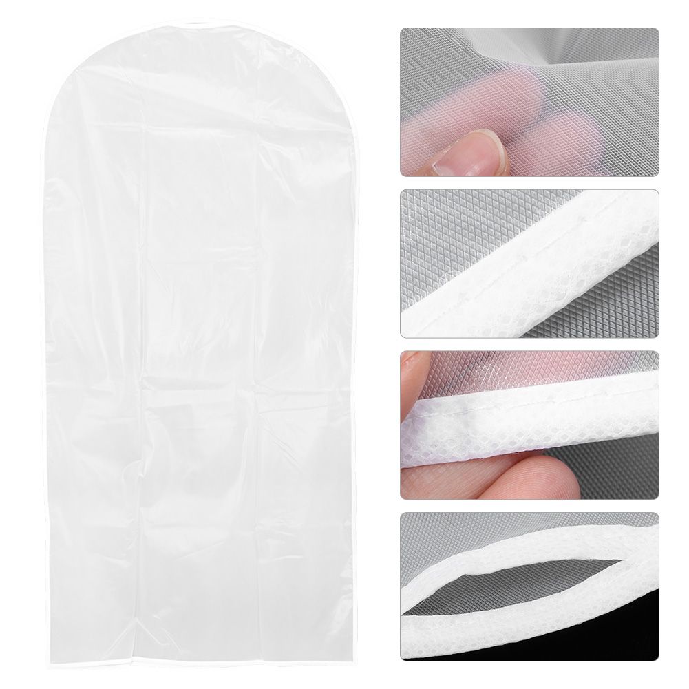 5pcs Hanging Clothes Dust Cover Garment Suit Coat Cover Protector Wardrobe