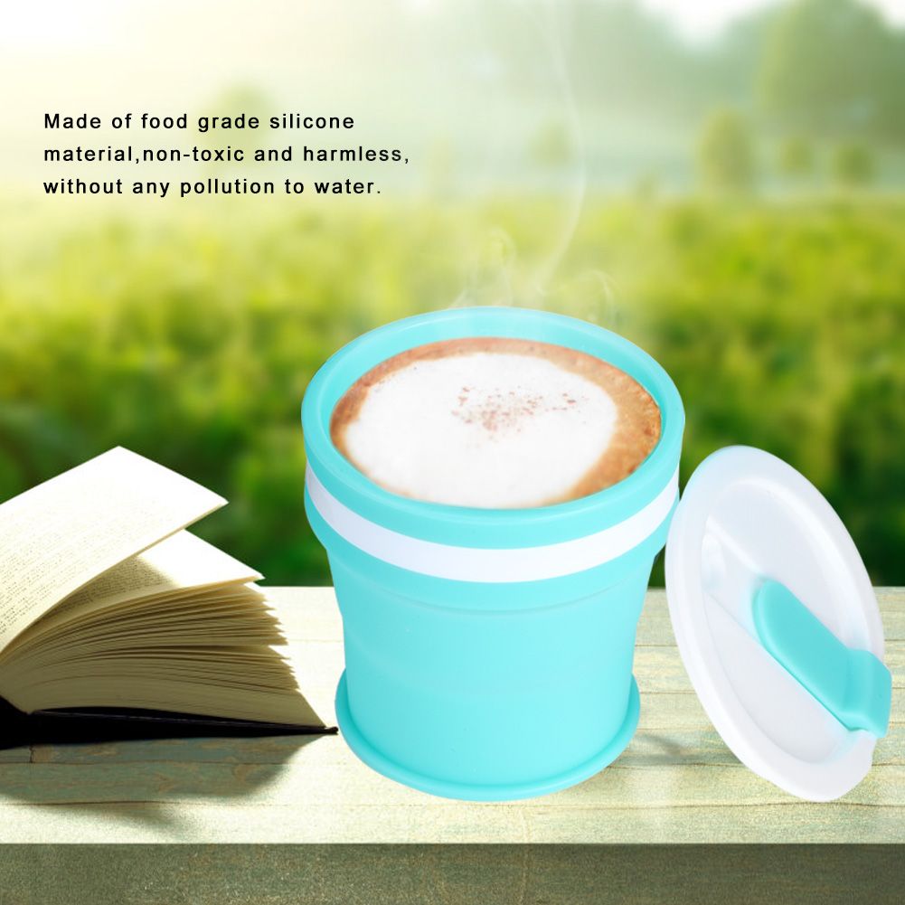 350ml Silicone Folding Cup Portable Collapsible Coffee Cup Mug for Travel Outdoor view 7