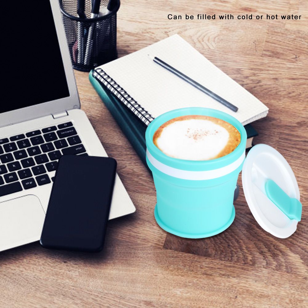 350ml Silicone Folding Cup Portable Collapsible Coffee Cup Mug for Travel Outdoor view 9