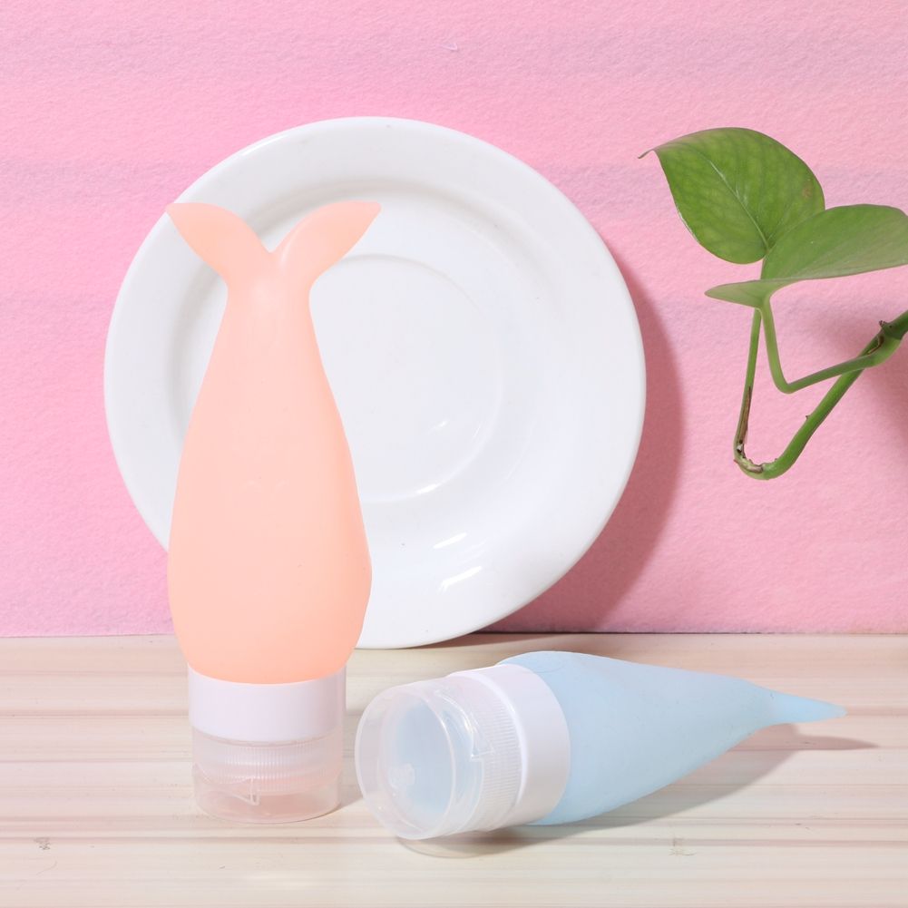 2Pcs Portable Silicone Travel Squeeze Bottle Cosmetics Shower Gel Lotion view 3