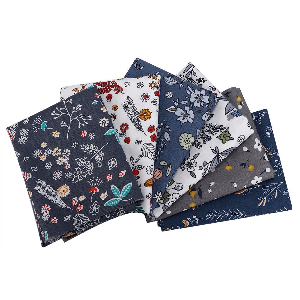 50x40cm 6Pcs Unique Flower Pattern Cotton Cloth Printed Fabric DIY Material view 4