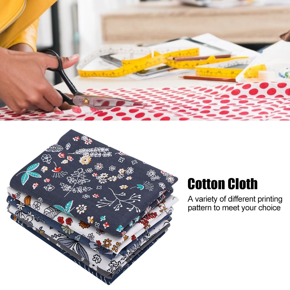 50x40cm 6Pcs Unique Flower Pattern Cotton Cloth Printed Fabric DIY Material view 8