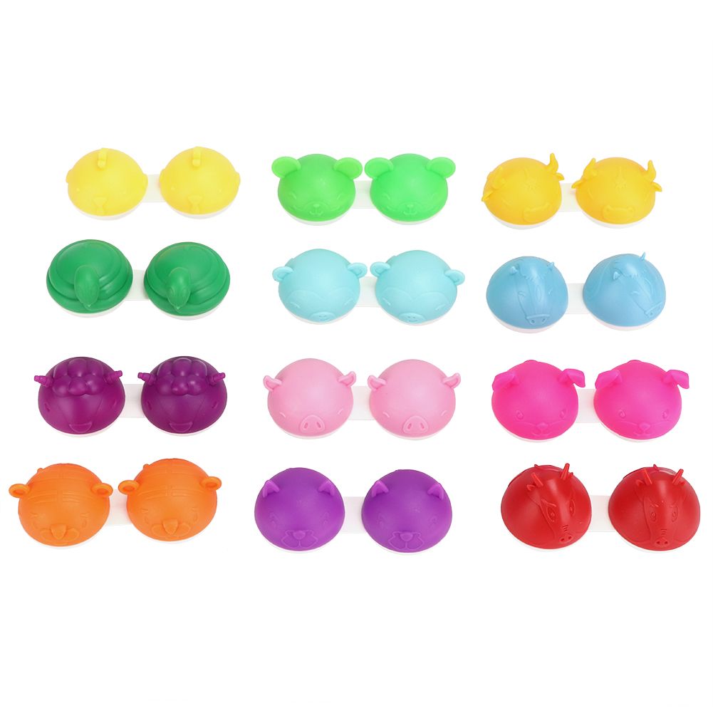 Portable Adorable Animal Shape Contact Lens Case Container Travel Eye Contact view 2