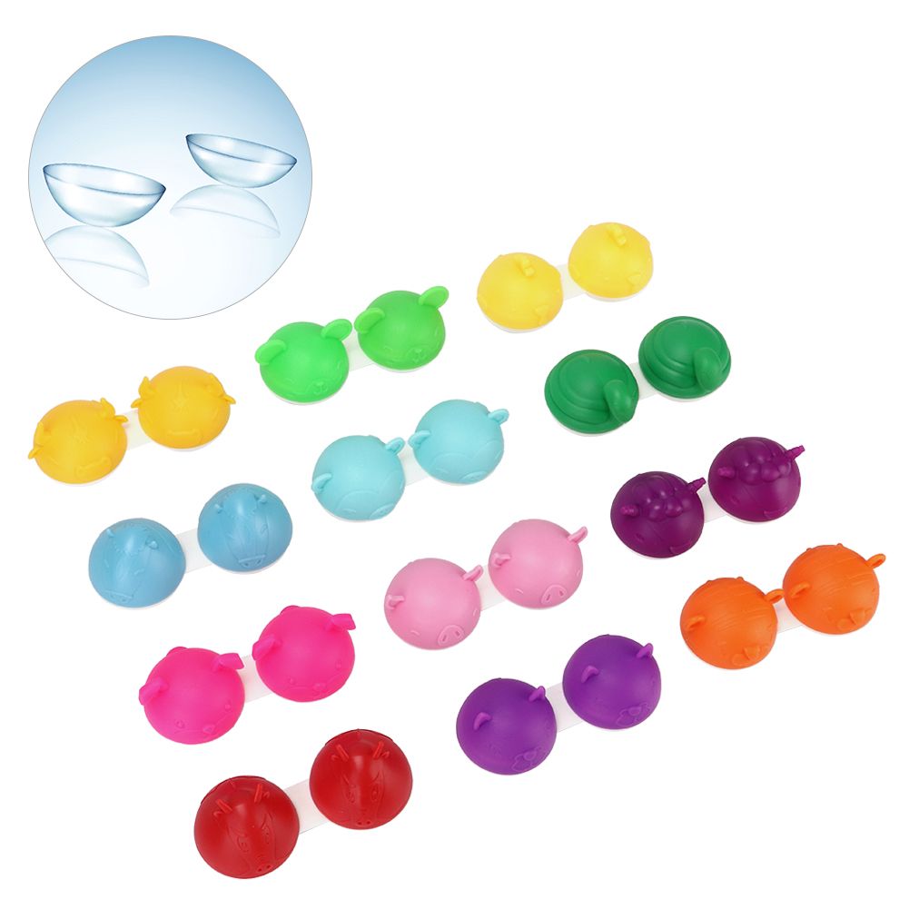 Portable Adorable Animal Shape Contact Lens Case Container Travel Eye Contact view 6