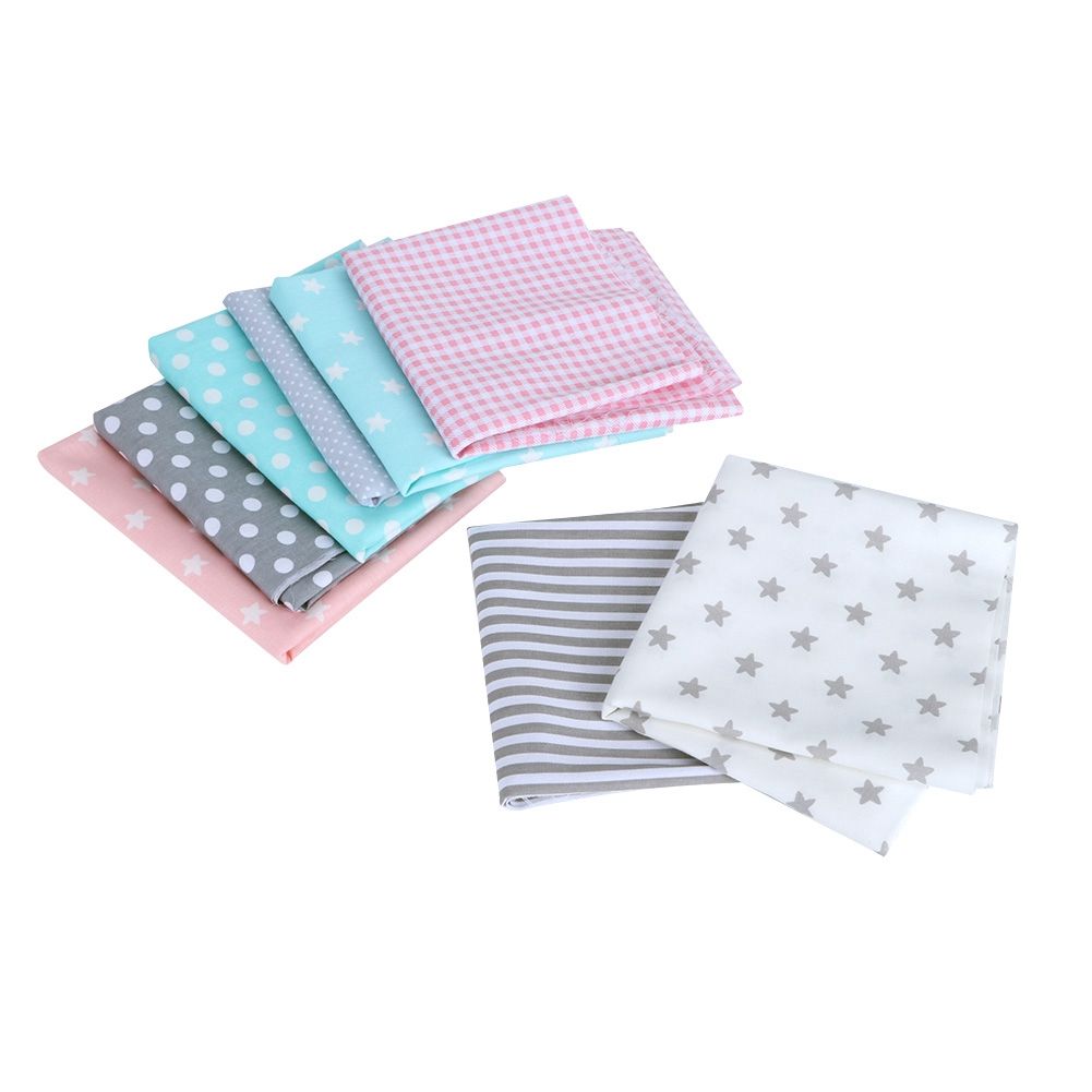 50x50cm 8Pcs Unique Star Dot Pattern Cotton Cloth Printed Cotton Fabric DIY view 6