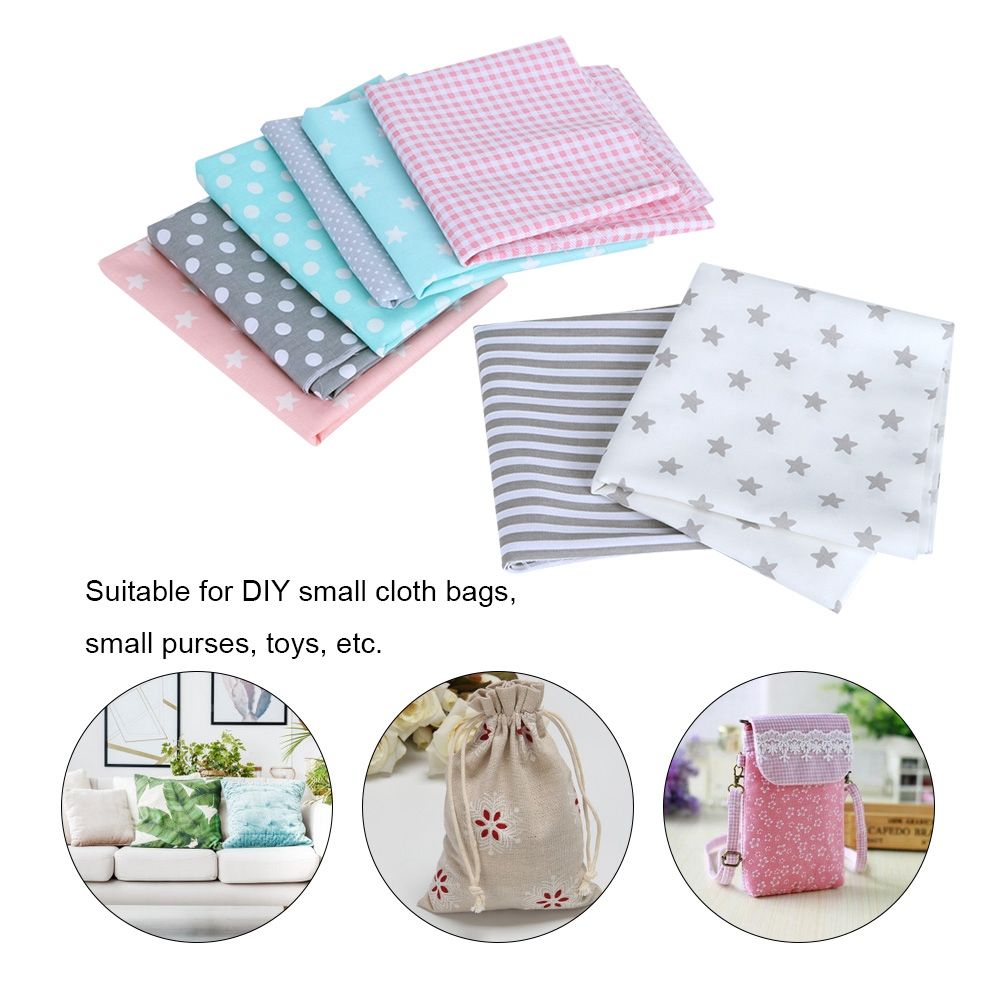 50x50cm 8Pcs Unique Star Dot Pattern Cotton Cloth Printed Cotton Fabric DIY view 9