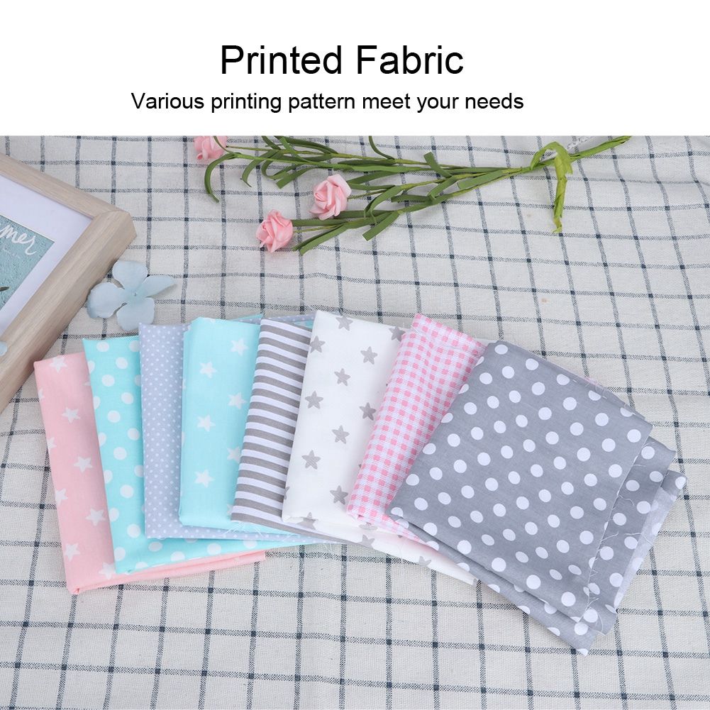 50x50cm 8Pcs Unique Star Dot Pattern Cotton Cloth Printed Cotton Fabric DIY view 11
