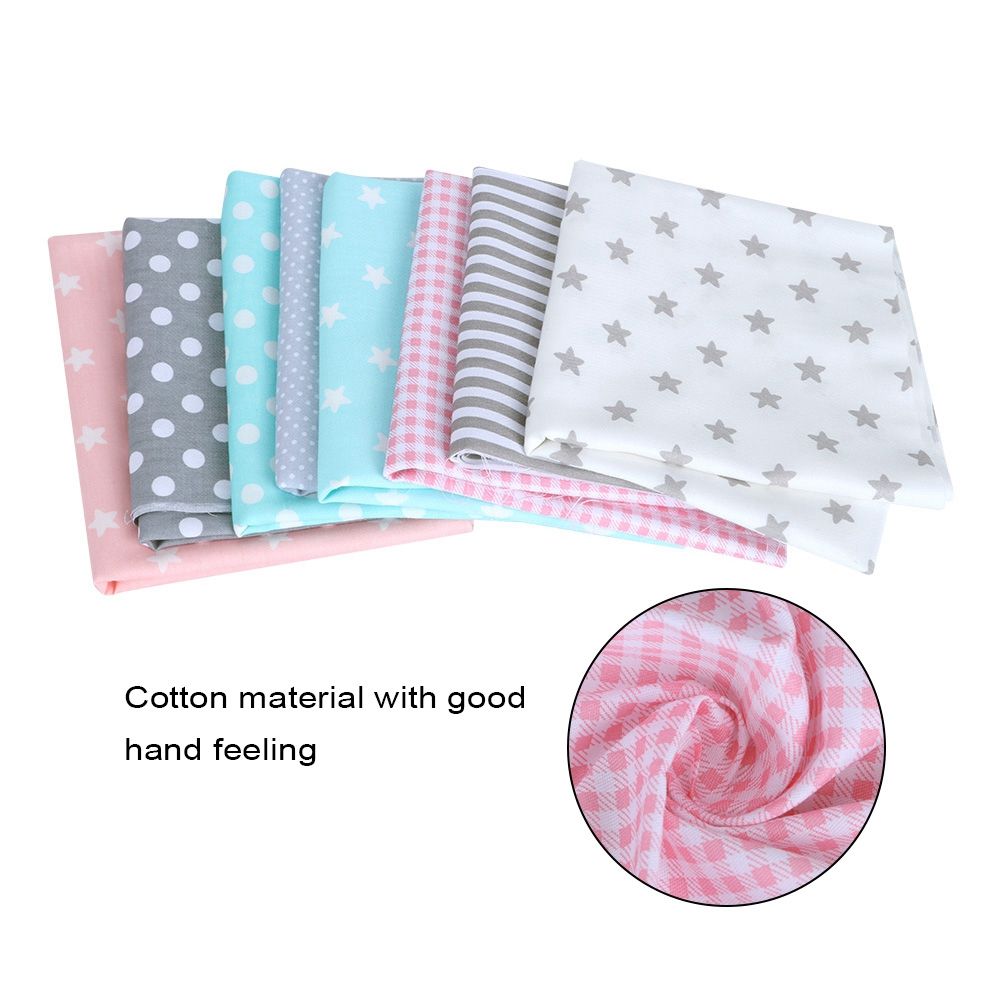 50x50cm 8Pcs Unique Star Dot Pattern Cotton Cloth Printed Cotton Fabric DIY view 12