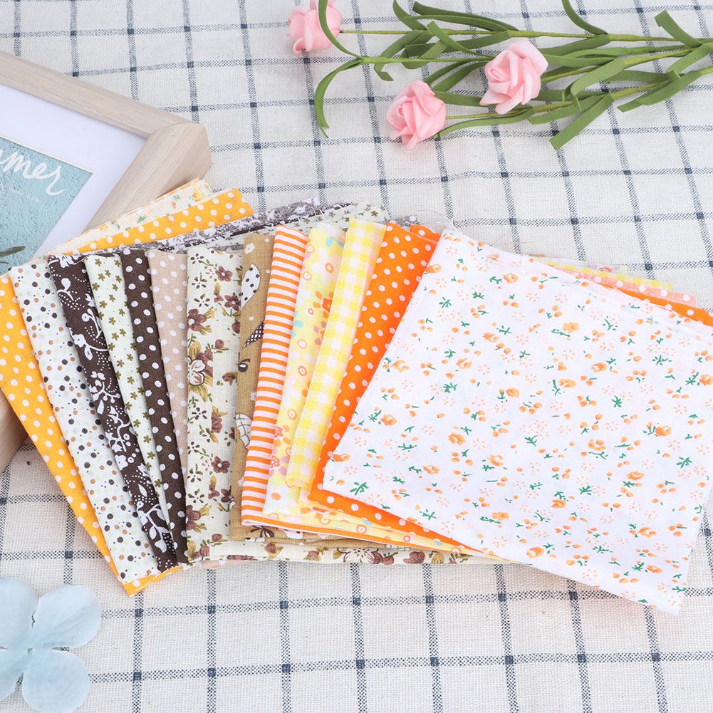 25x25cm 14Pcs Beautiful Unique Cotton Cloth Printed DIY Sewing Cotton Fabric view 4