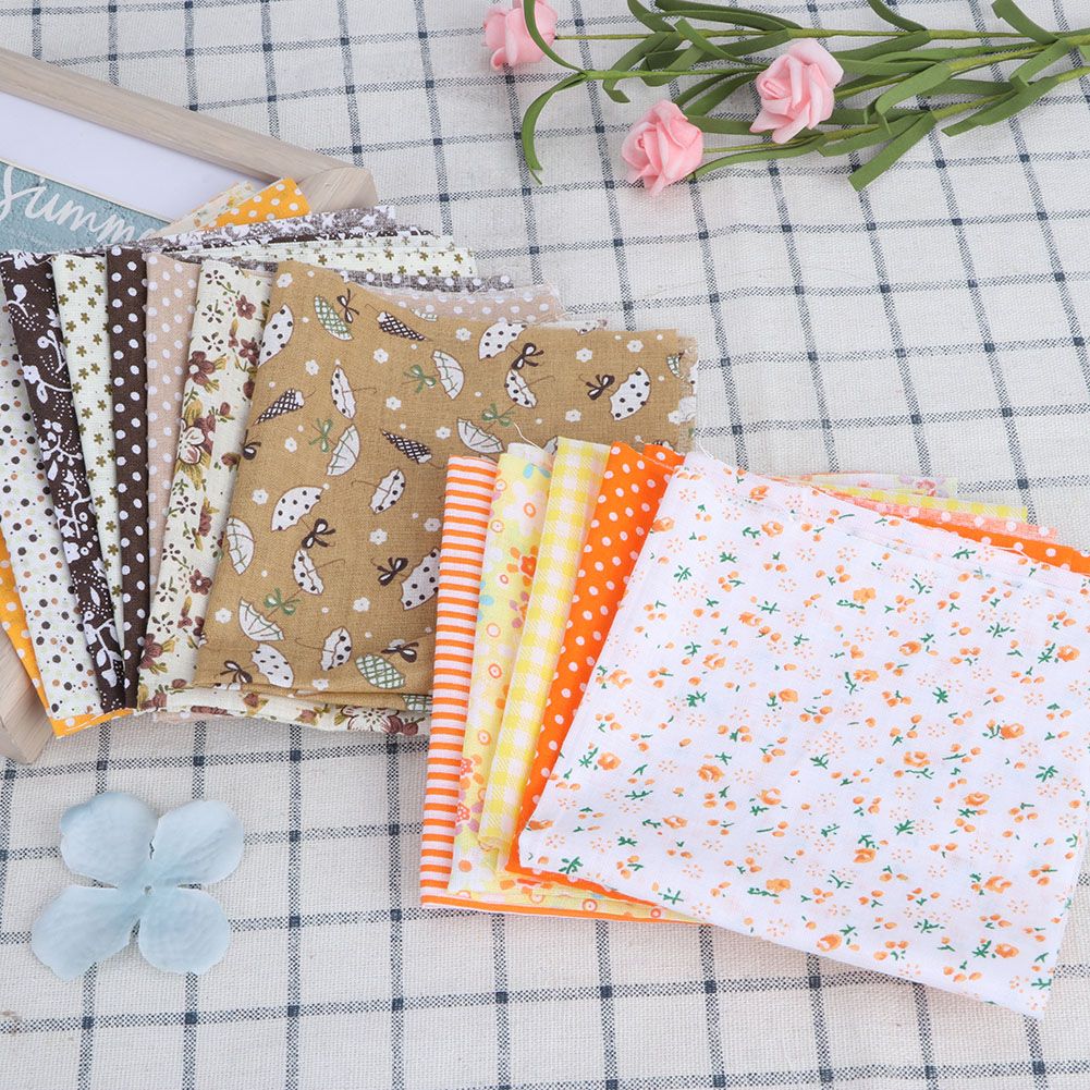 25x25cm 14Pcs Beautiful Unique Cotton Cloth Printed DIY Sewing Cotton Fabric view 5