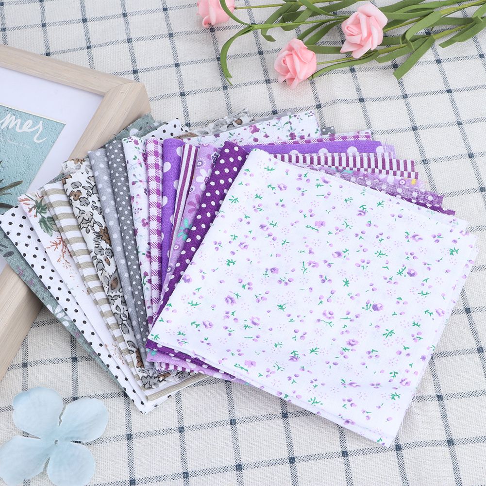 25x25cm 14Pcs Various Beautiful Printed Pattern Cotton Cloth Sewing Fabric DIY view 4