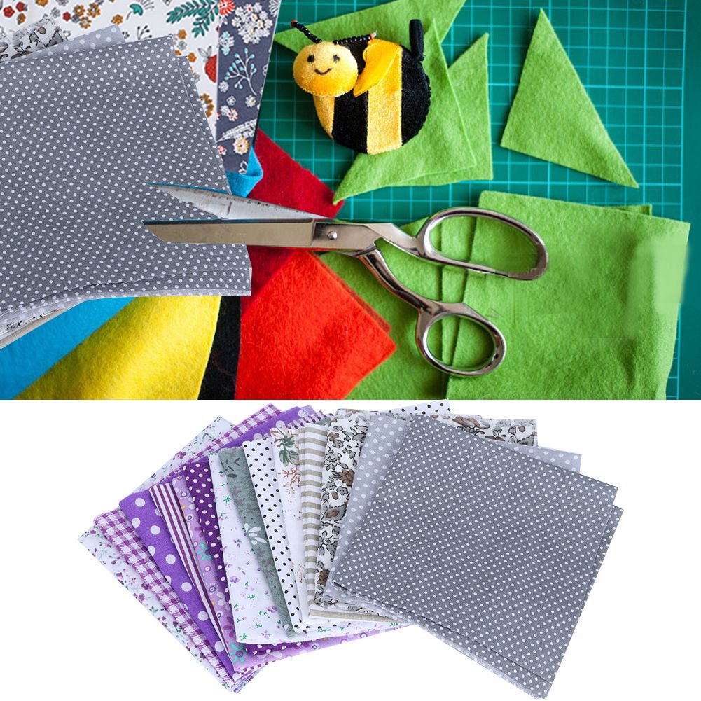 25x25cm 14Pcs Various Beautiful Printed Pattern Cotton Cloth Sewing Fabric DIY view 7