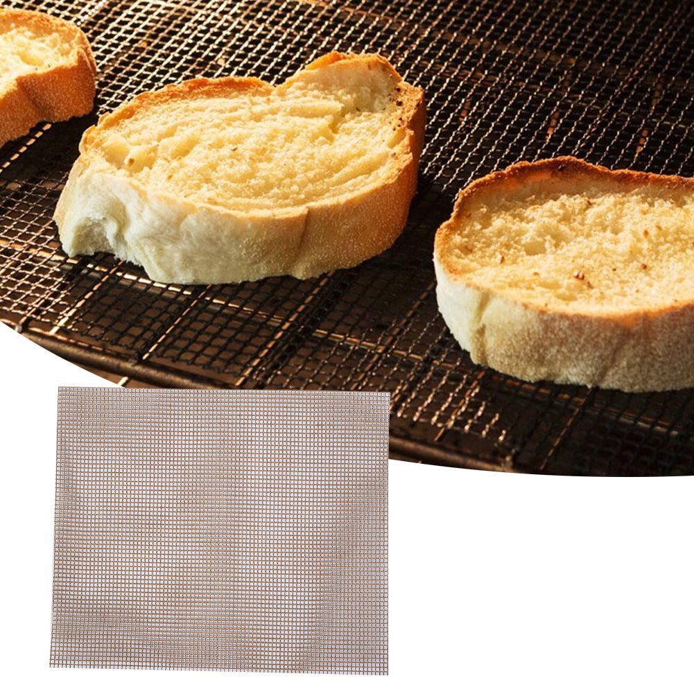 3Pcs BBQ Grill Mats Sheet Reusable BBQ Mesh Mat Non-Stick Barbecue Pad Grill view 5
