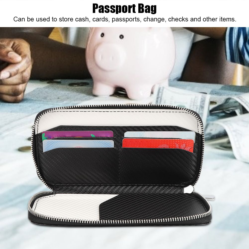 Multifunction Anti Theft PU Leather RFID Blocking Passport Bag ID Card Holder view 8