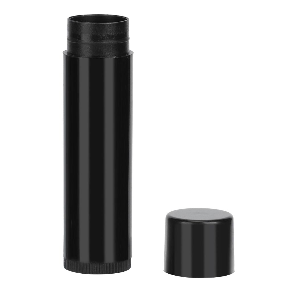100Pcs 4.2g/5ml Mini Empty Lipstick Tube DIY Black Round Lip Balm Container view 6