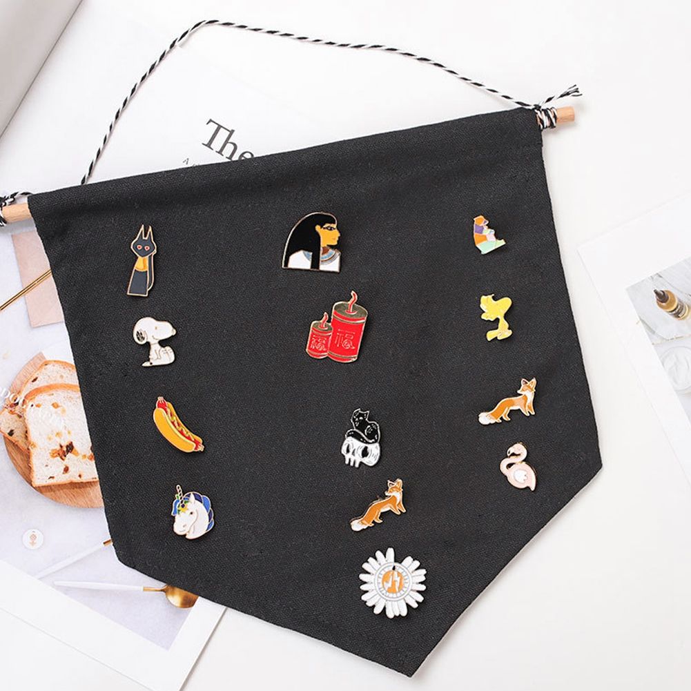 3PCS Pin Wall Display Banners Blank Hanging Organizer for Badge Brooch