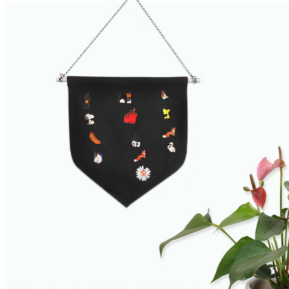 3PCS Pin Wall Display Banners Blank Hanging Organizer for Badge Brooch view 3