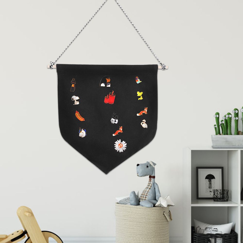 3PCS Pin Wall Display Banners Blank Hanging Organizer for Badge Brooch view 4