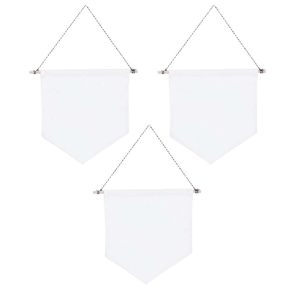 3PCS Pin Wall Display Banners Blank Hanging Organizer for Badge Brooch view 2