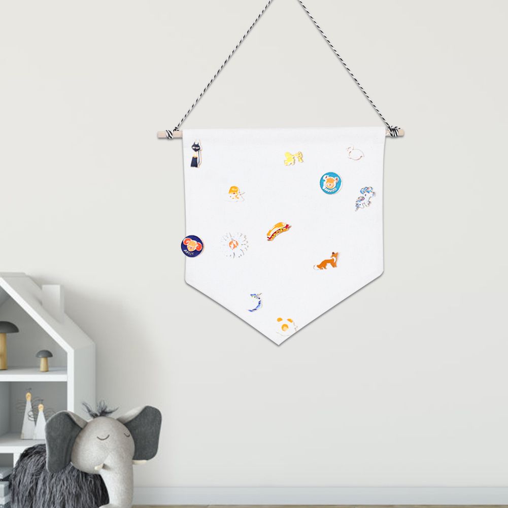 3PCS Pin Wall Display Banners Blank Hanging Organizer for Badge Brooch view 3